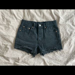 levis 501 shorts black